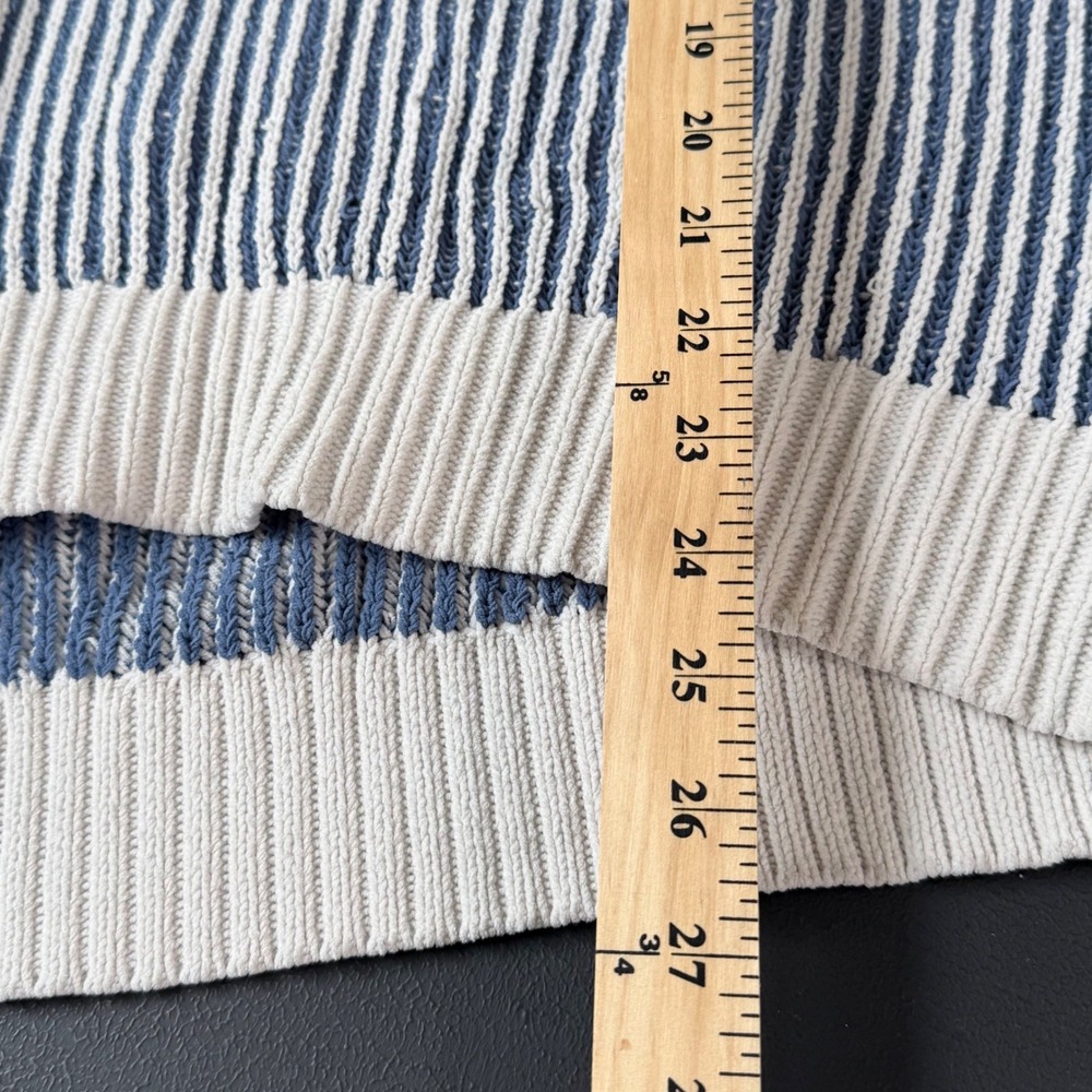 Aerie Sweater Womens Small Blue White Striped Polo Oversized Coastal Preppy - Picture 8 of 11